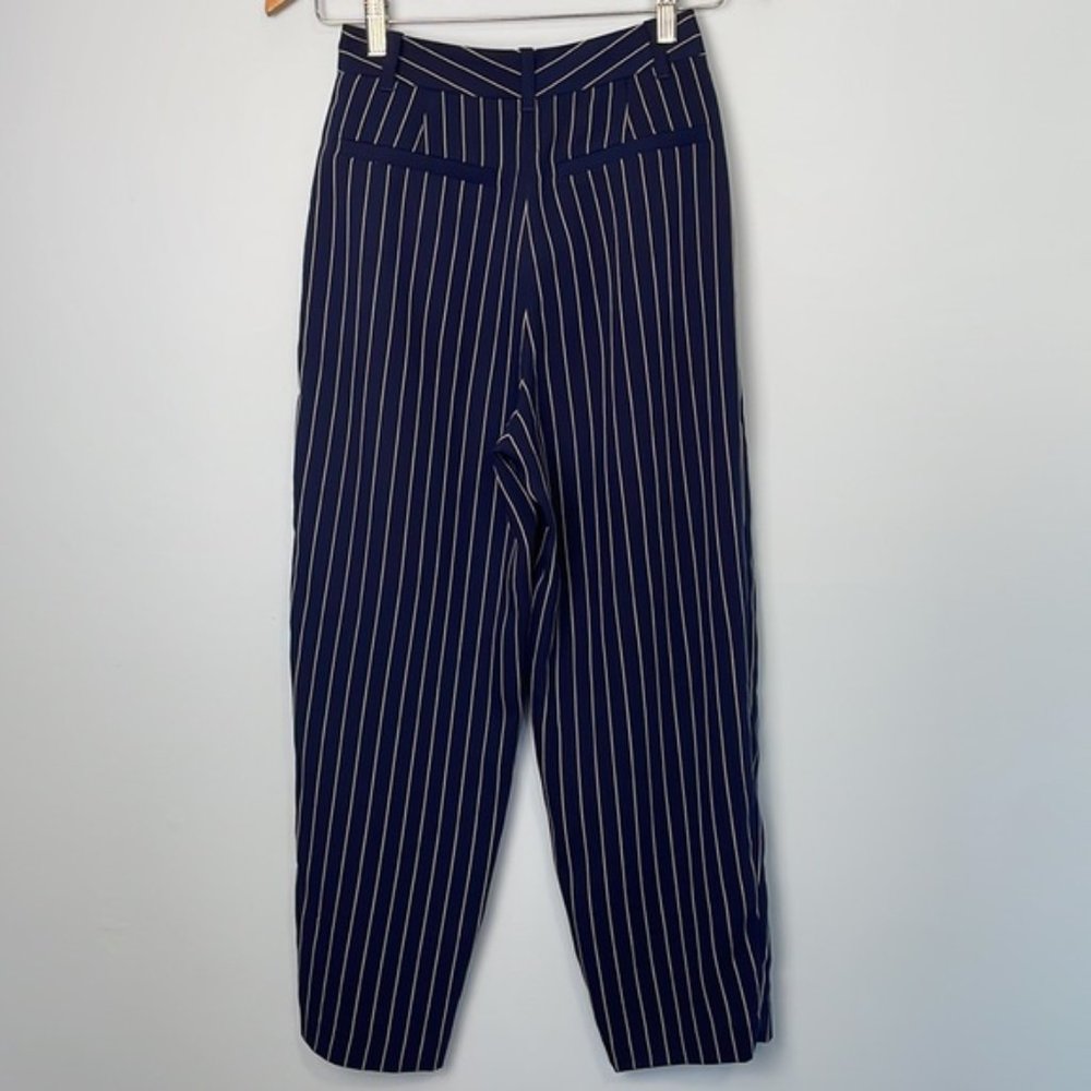 Babaton Modesto Navy Pinstripe Pants Size 0 - Picture 8 of 10